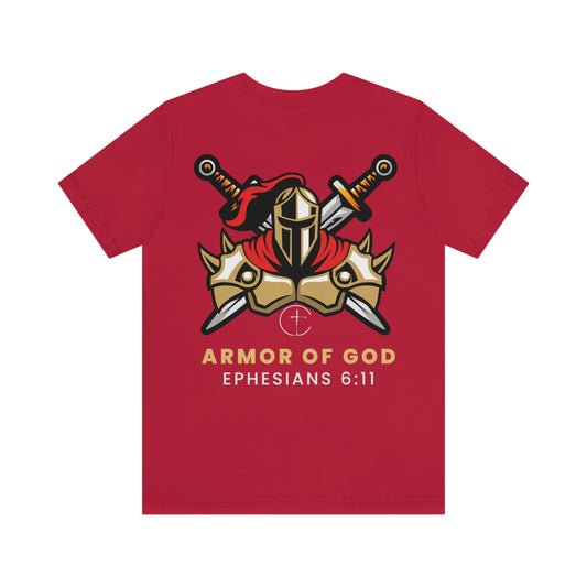 Armor of God short sleeve back facing T-shirt